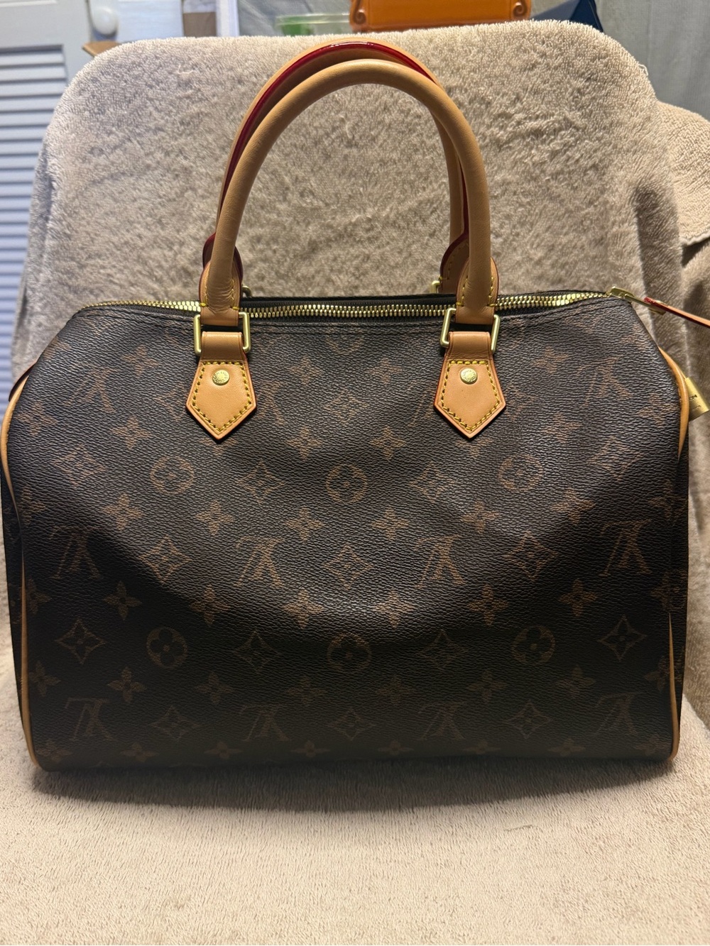 Monogram Canvas Satchel - Brown/Tan
